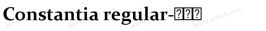 Constantia regular字体转换